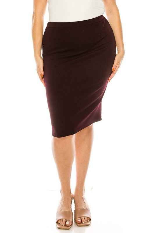 Plus Size Knee length pencil Skirt Plum 12425753_8d907f79-3347-4b95-8008-74df826652c3
