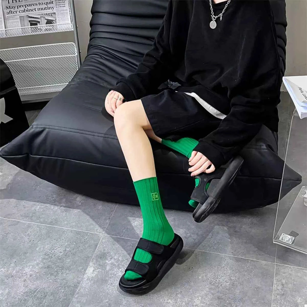 Breathable Ribbed Knit Crew Socks 1247fed8-e7c3-4ddf-b9e5-441fa20781b9-Max-Origin