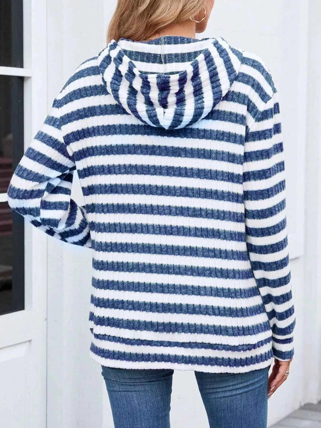 Striped Dropped Shoulder Hoodie 124ca86c-d411-453c-a0ee-a4c83db1f0b4-Max-Origin