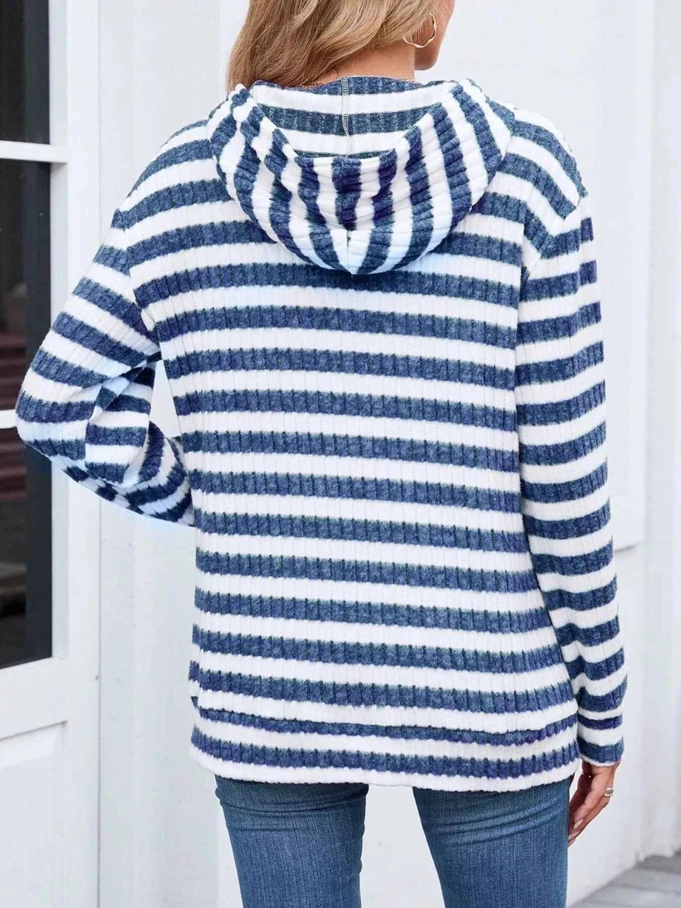 Striped Dropped Shoulder Hoodie 124ca86c-d411-453c-a0ee-a4c83db1f0b4-Max-Origin