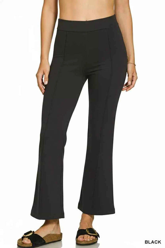 Heavy Ponte Elastic Waistband Pintuck Pants 12509033-301a-4f31-a243-e6c2ad76f6bc-Max-Origin