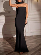 Tube Mermaid Maxi Dress with Scarf Detail 1253c4dfa7784c1c8c631de93bbd2477-Max-Origin