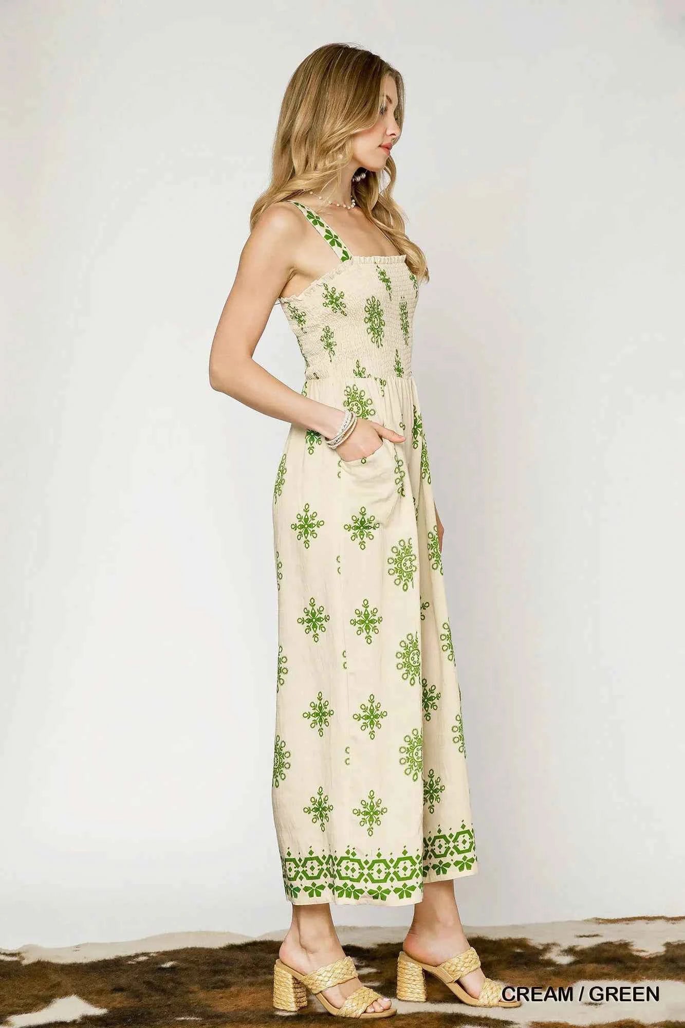 Umgee Smocked Printed Wide Leg Jumpsuit 125fb6e8-8d39-4c50-bd05-802ca973696a-Max-Origin