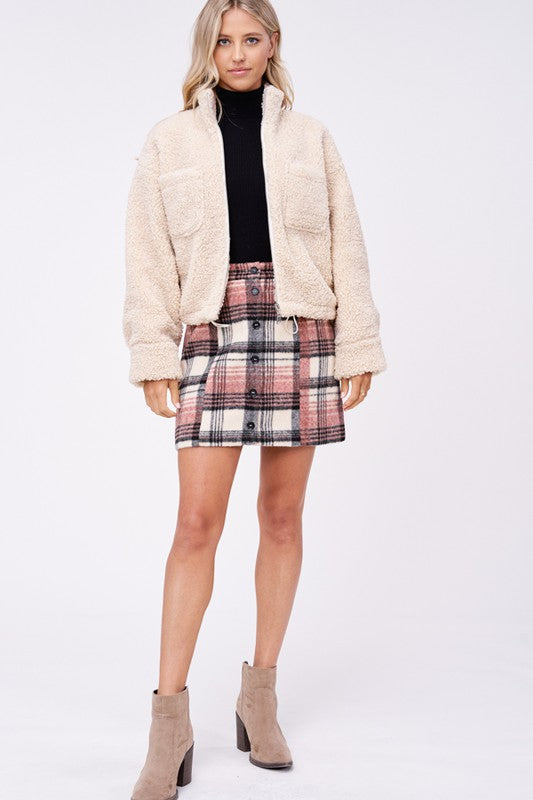 Sherpa jacket with front pockets CREAM 12779490_ff048bc2-0d78-4151-b2b0-ba9bee903d9e