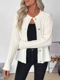 Ribbed Button Up Long Sleeve Cardigan Beige 127ed0a5b27542fc9c14a7a5c15f2f8a-Max-Origin