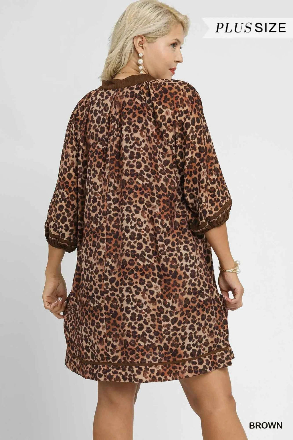 Umgee Full Size Leopard Print Mini Dress with Contrast Trim Plus Size 12864535-b4fe-4d17-a948-685524b6d53d-Max-Origin