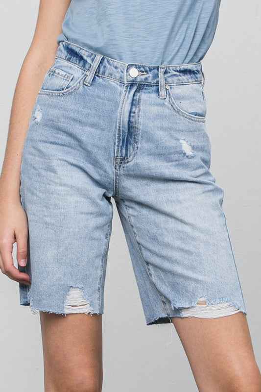 HI RISE PREMIUM BOTTOM HEM DISTRESSED BERMUDA MEDIUM 12881044_4fed179f-4c79-43f5-a62d-1c3d7e10eba2