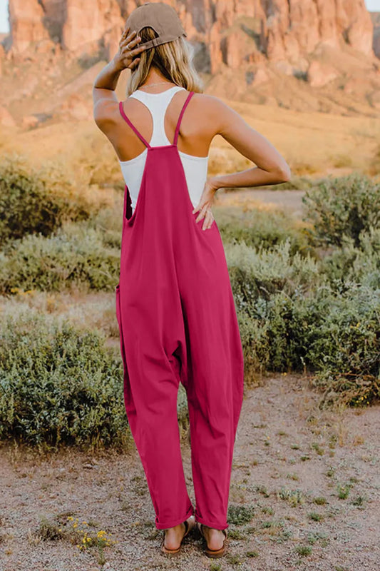 Double Take Full Size V-Neck Sleeveless Jumpsuit with Pockets 128a98bf-32ff-4c30-b33e-8bd28658b507-Max