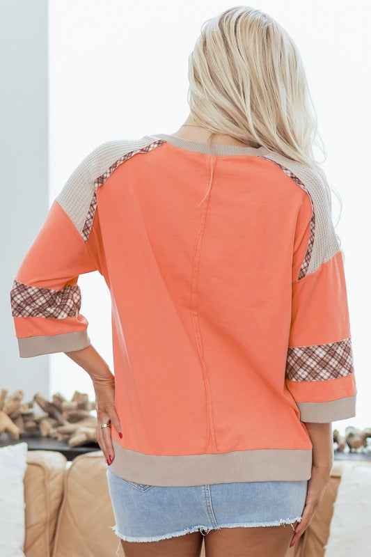 Adele Patchwork Bracelet Sleeve Top 128bbfa3-5819-40da-9625-e217d9c17f43