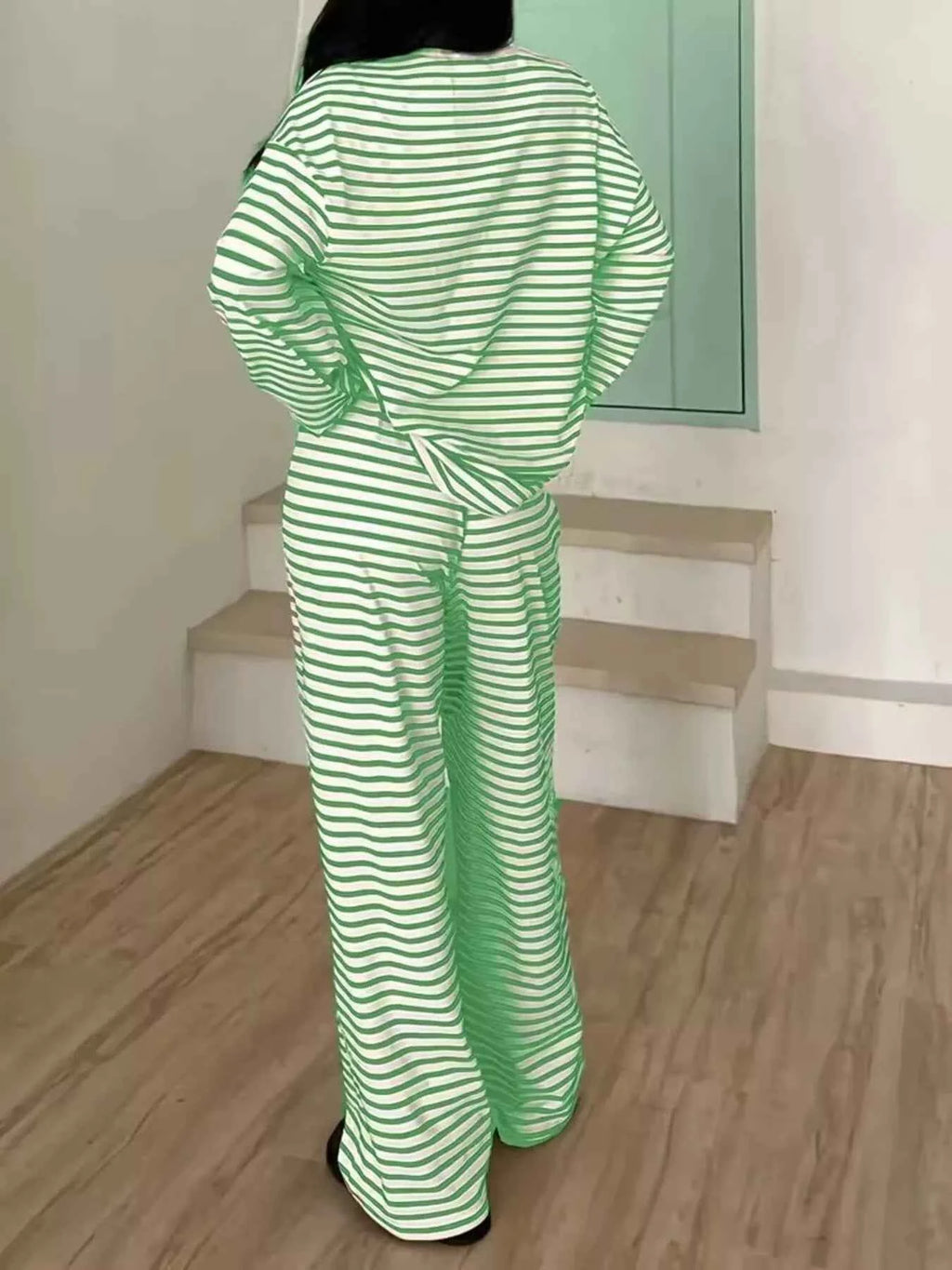 Striped Long Sleeve Top and Pants Set 12a2caf2d9eb49e3b1c5ff3edfdbecaf-Max-Origin