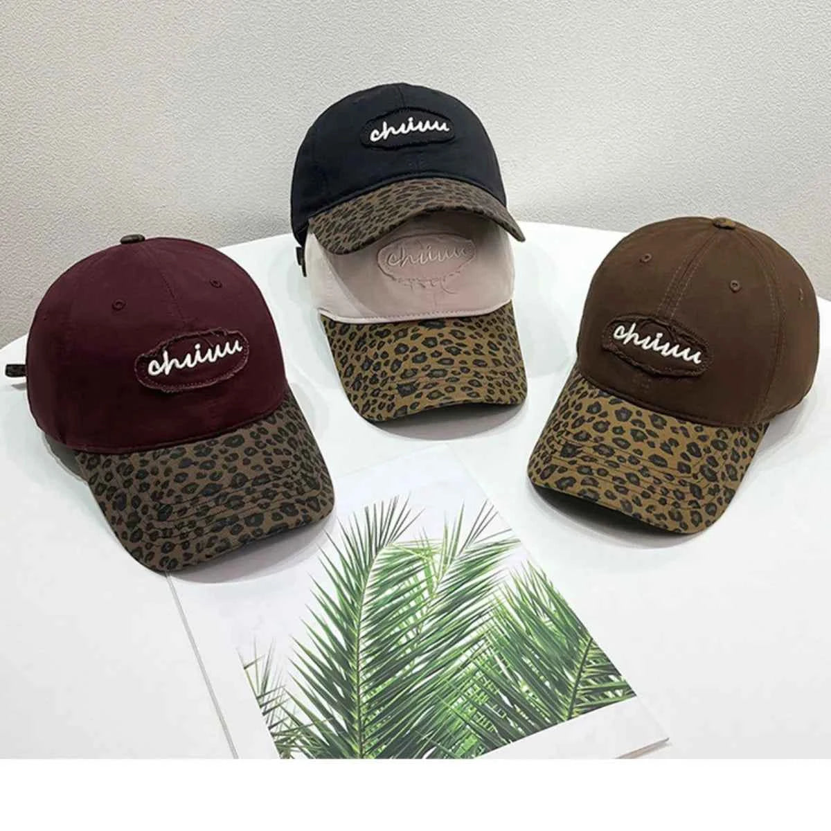 Leopard Print Baseball Cap with Embroidered Letter 12a2da55-6d81-48cd-8c7d-03a2461f0ff8-Max-Origin