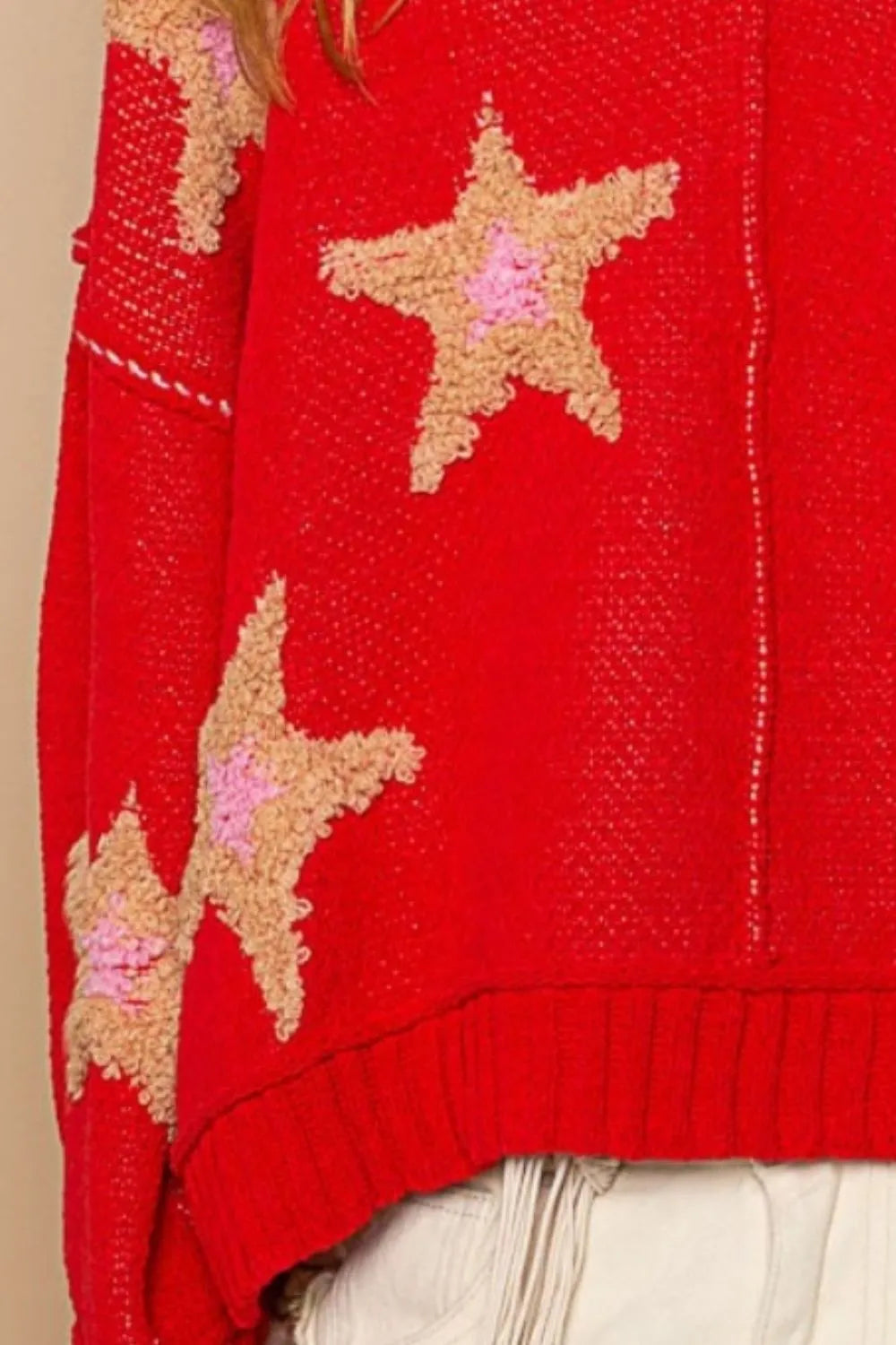 POL Long Sleeve Star Patch Sweater 12a965ed-01ef-4cc7-a3a5-b602f50db18a-Max