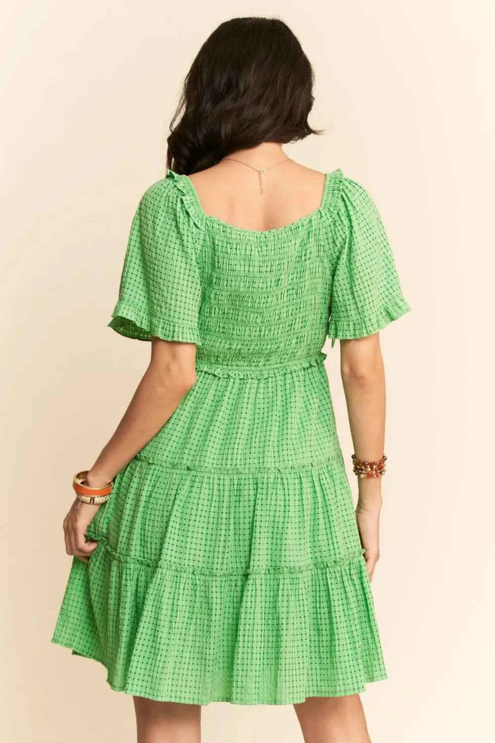Davi & Dani Jacquard Checker Smocking Tiered Dress 12b7785e-fbca-4185-ad88-7dfd6834c398-Max-Origin