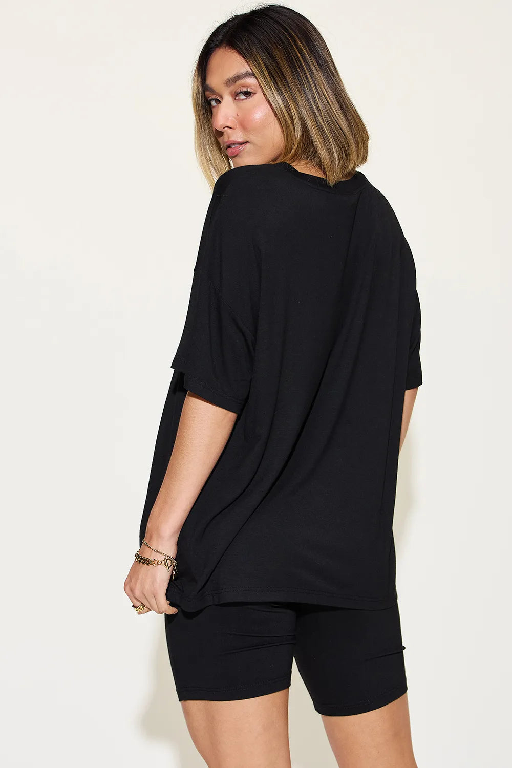Basic Bae Full Size V-Neck Drop Shoulder T-Shirt and Shorts Set 12dd9f59-aead-4b0c-bbe3-a97831036267-Max