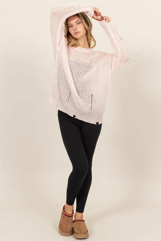 Distressed Long Sleeve Knit Top 12f64eea-976c-48eb-8f30-ec4fe99293a3-Max