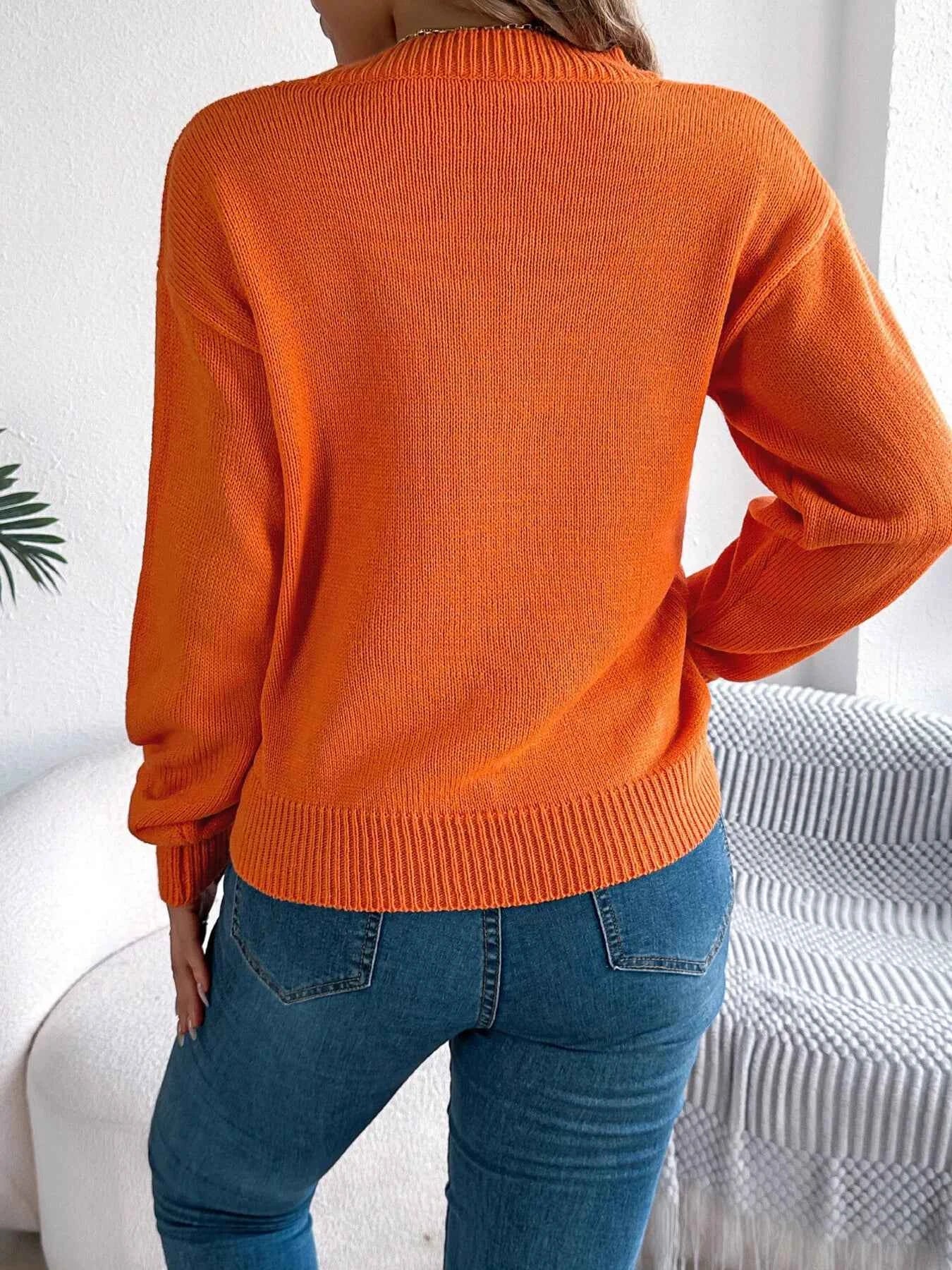 Openwork Round Neck Long Sleeve Sweater 1302fdc3044d4ac9af79ae26a2fd9216-Max-Origin