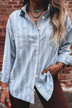 Striped Button-Down Denim Shacket Light Blue 1305f111-ffd4-4ff5-ab50-609b43a6d808-Max-Origin