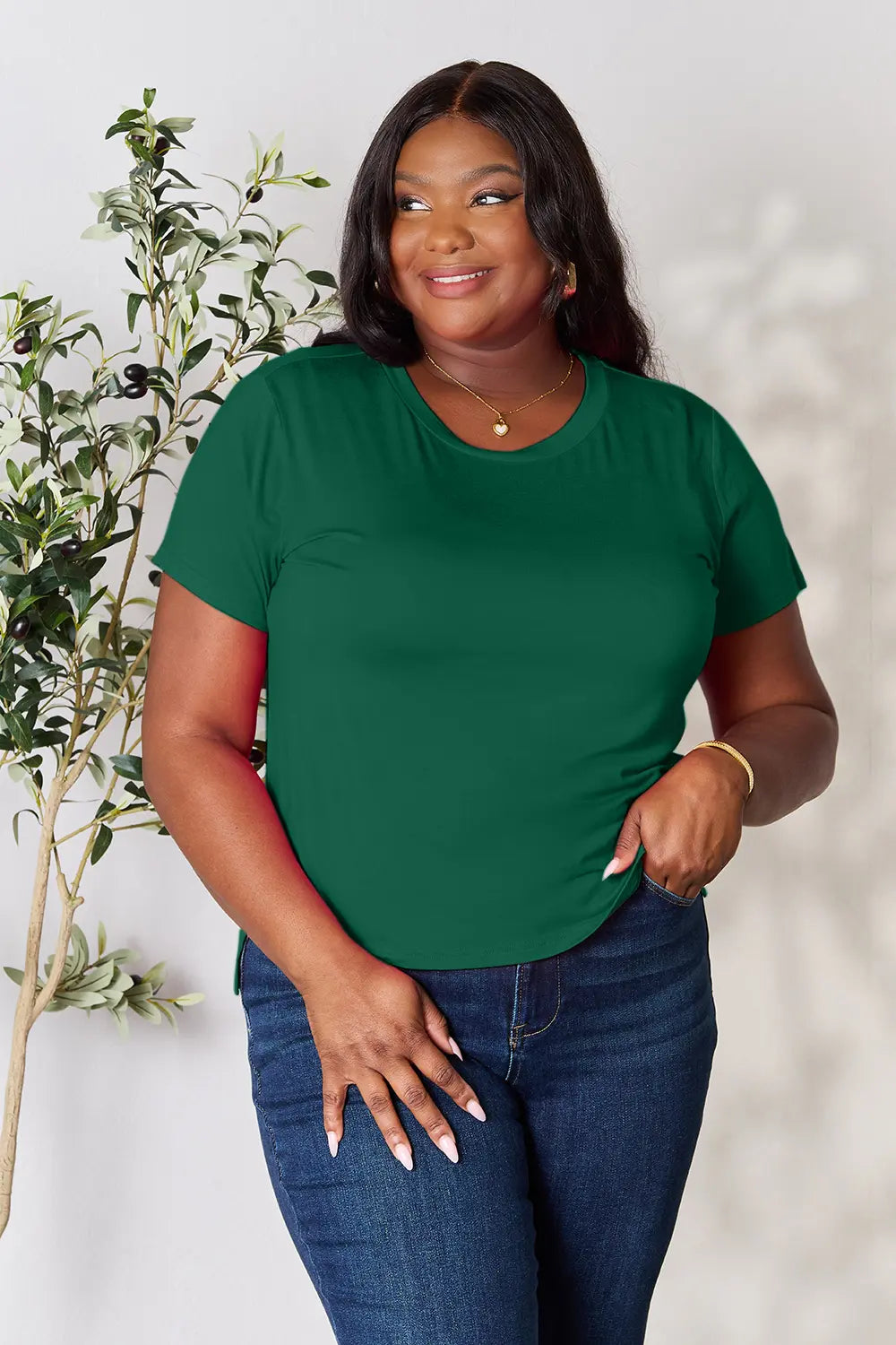 Basic Bae Full Size Round Neck Short Sleeve T-Shirt Plus Size 130f1b8e958544d6a46e21a5c46615e3-Max