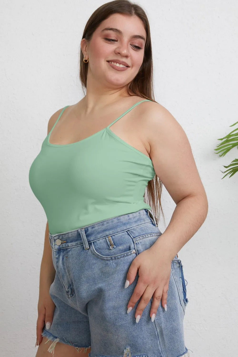 Basic Bae Full Size Round Neck Slim Cami 1312ab35-3c55-4942-973f-c5880e3463ff-Max
