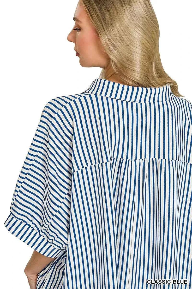 Zenana Oversized Stripe Button Down Shirt 131bdef97fcb4480b0cd6a64bbc68333-Max-Origin