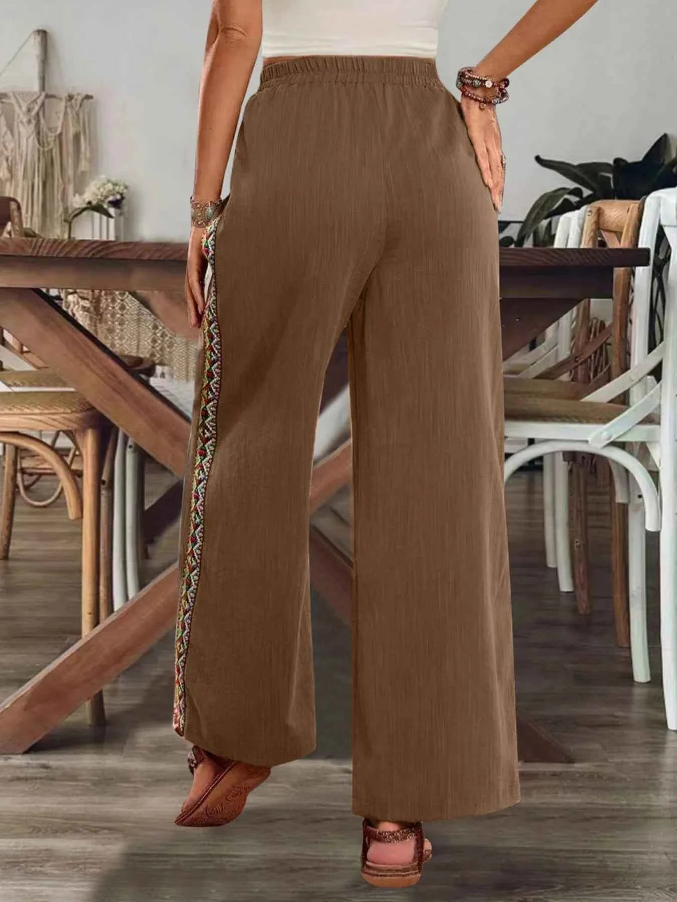 Bohemian Wide Leg Embroidered Side Stripe Pants 131eb0f7eb2d4cc7a81b0edd793814d0-Max-Origin