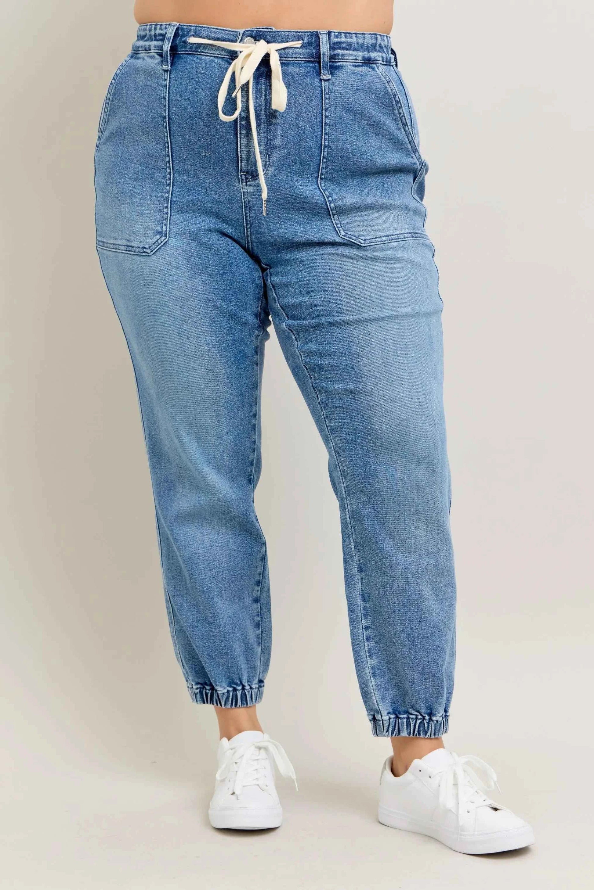 Full Size High Waist Denim Jogger Plus Size 13235ab6-7044-4fa6-9a0c-31fe7470ec88-Max-Origin