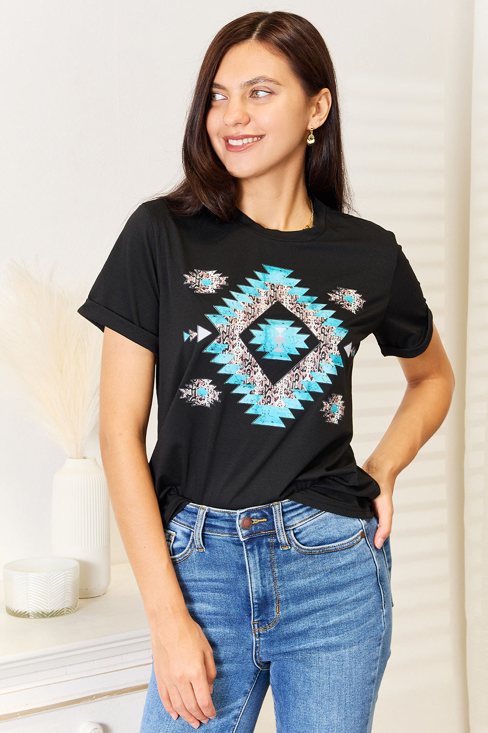 Simply Love Graphic Short Sleeve T-Shirt Black 13275c74418743009fccb349f1808129-Max