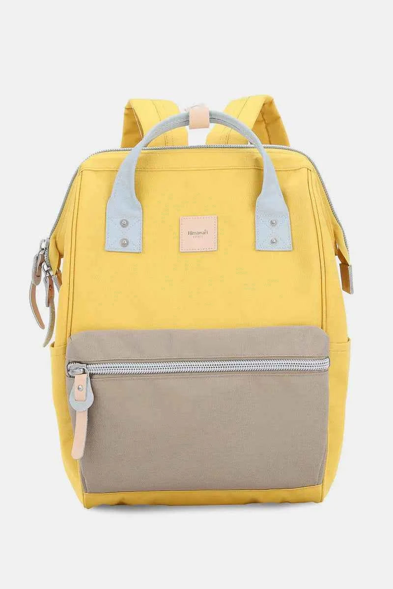 Himawari Water Resistant Canvas Backpack Bag with Side Pockets Lemon Khaki One Size 132a265f-8f0c-49a1-9869-83bb48845548-Max