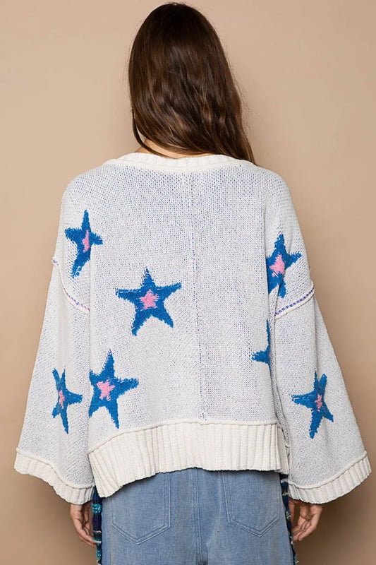 Long Sleeve Star Patch Sweater 1342b012-7f3a-4b5c-be6c-f6e85d4e943f-Max