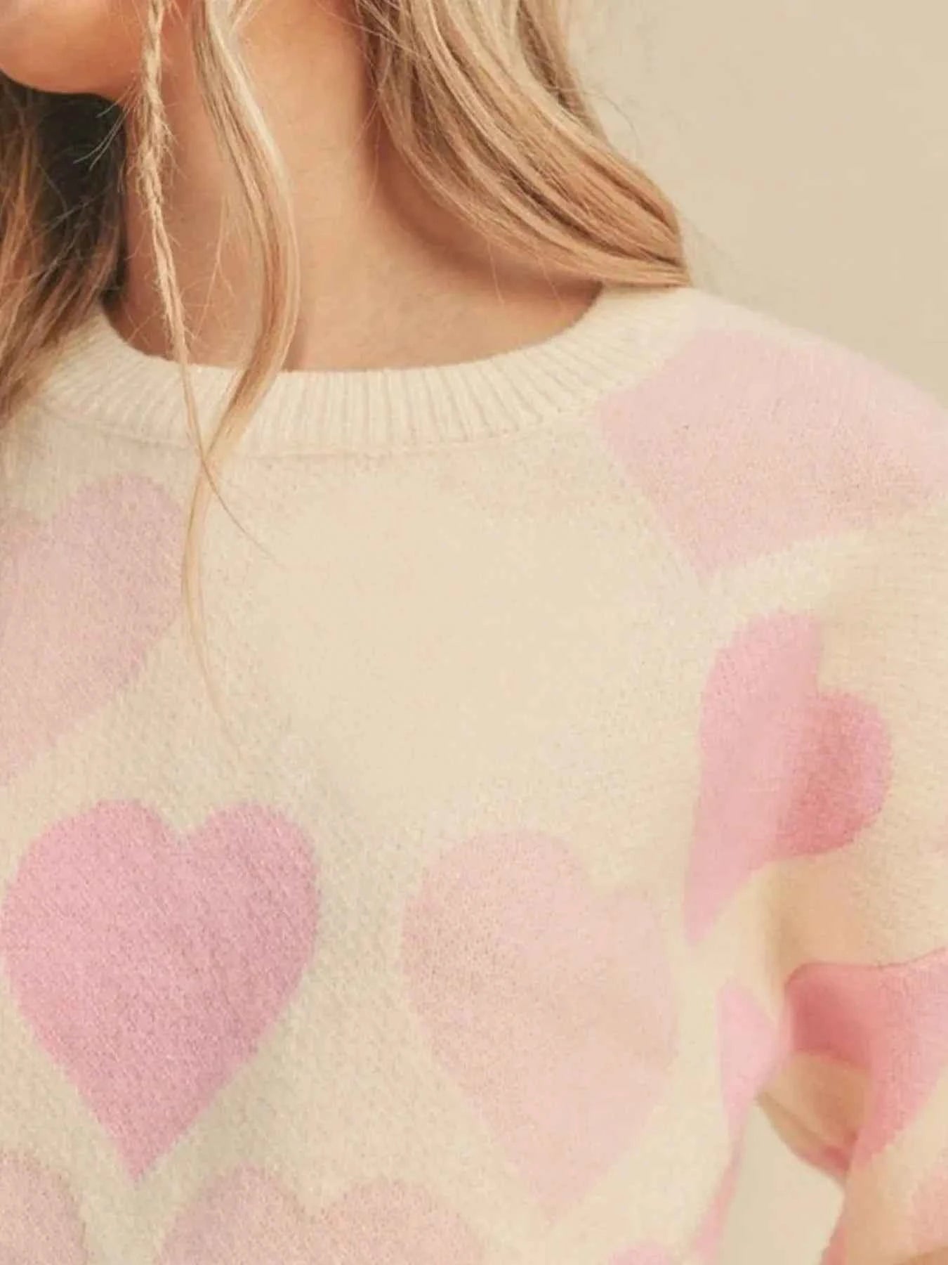 Heart Ribbed Hem Long Sleeve Sweater 1345f6c0-6f11-45cb-a68b-f9e39b4b8bbc-Max-Origin