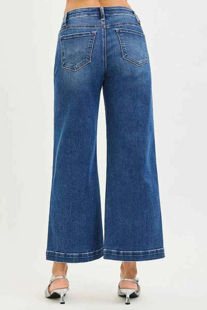 RISEN High Rise Wide Leg Jeans With Pocket Button Detail 134ac3625d594382afb84db0b835623c-Max-Origin