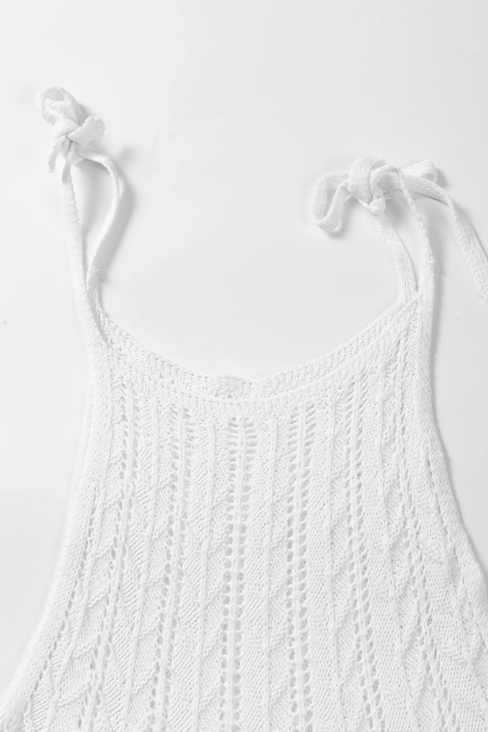 Tie Straps Wave Stripes Textured Eyelet Knitted Vest 134cab7b-2934-45a8-a709-814377263643-Max-Origin