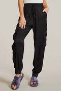 Textured satin cargo pants Black 13569992_63aa7568-85c7-4087-8b3a-cdd7c06a2596