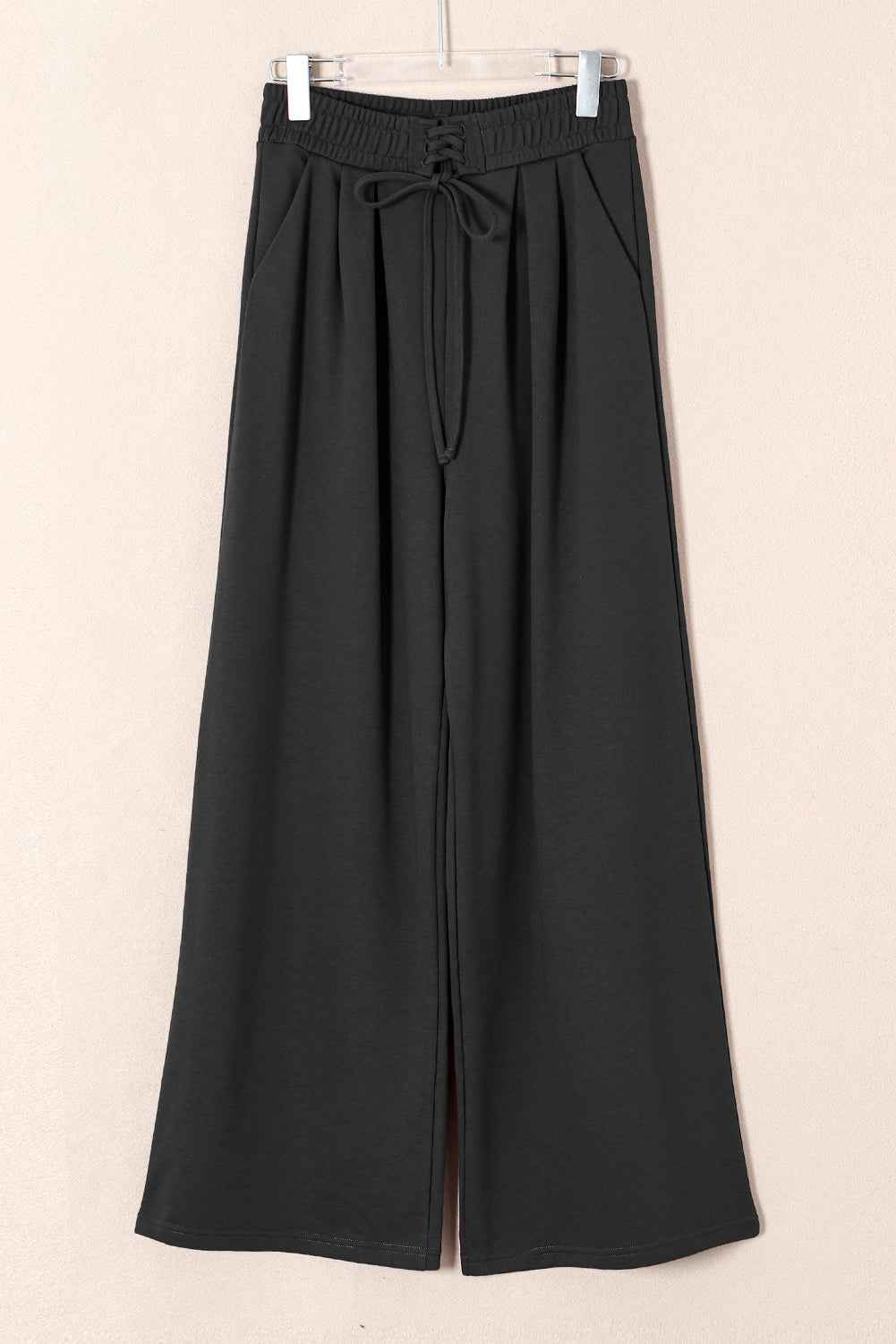 Dearlovers Black Tied Elastic High Waist Pleated Detail Solid Sweatpants 13651ddd7fec8105