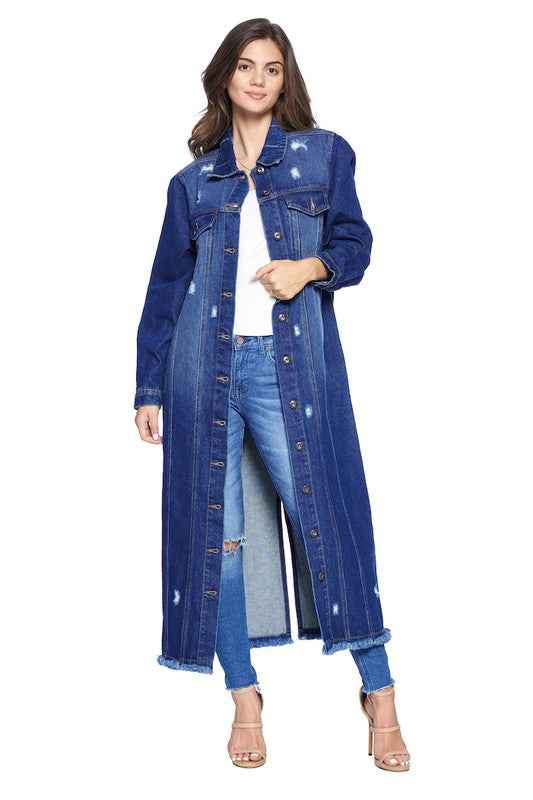 DENIM LONG JACKETS DISTRESSED WASHED DARK 13653811_5b315869-c0ad-4975-b070-47041ce28536