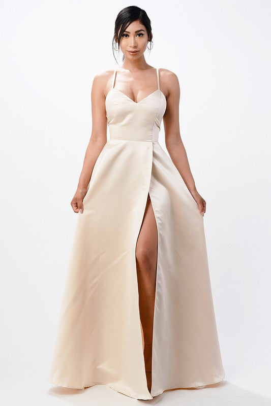 open side back spaghetti zig zag tie satin gown 13703734_7b5cf67e-2e58-4c53-aa7c-30f62d84052f