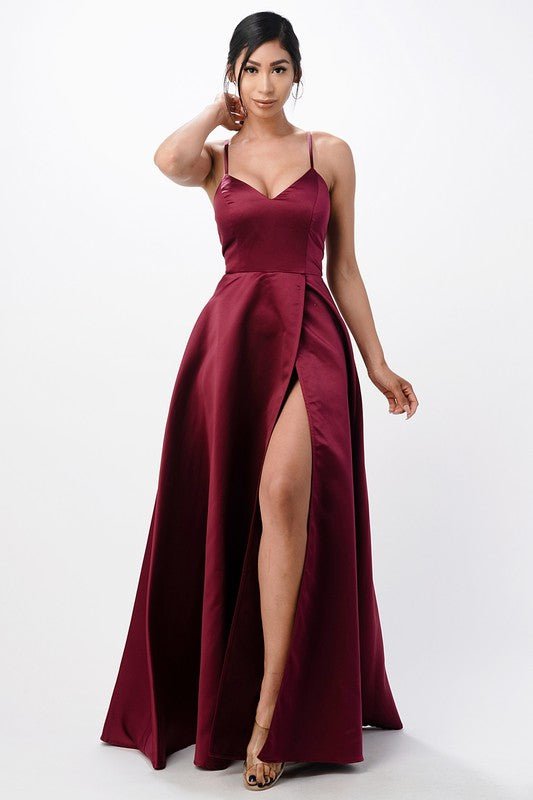 open side back spaghetti zig zag tie satin gown 13703734_b9b7a27f-8aac-498e-a9a7-f4c38421901c