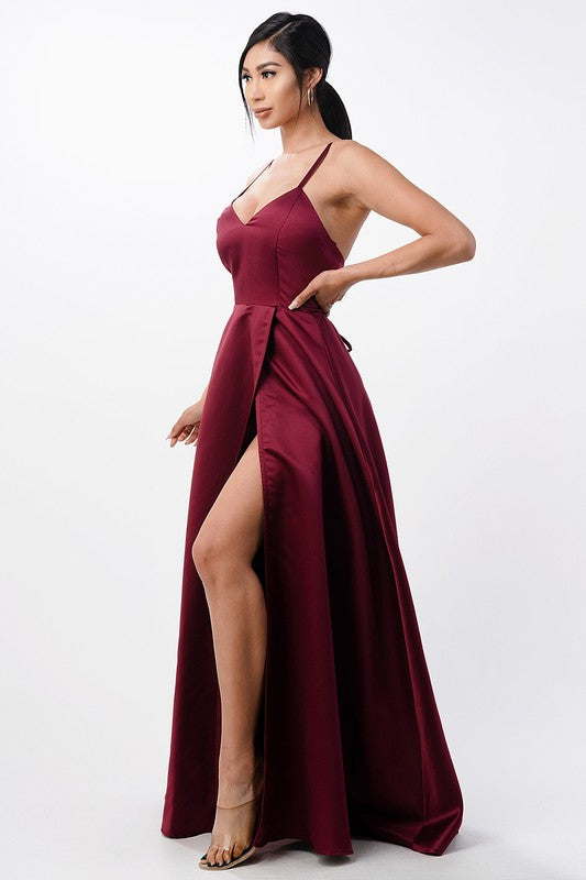 open side back spaghetti zig zag tie satin gown 13703734_ecfedd82-00a5-475f-ae26-96584f2b1153