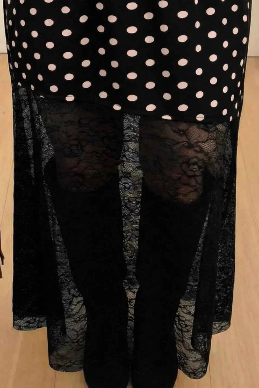 Polka Dot Patchwork Lace Maxi Skirt 13706ccd-b6b7-4a72-be20-71aaf10a0593-Max-Origin