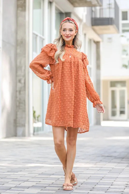 And The Why Lovely Ruffle Shoulder with Textured Woven Dress 13815c451caf4f11a0402c549eae48e6-Max-Origin