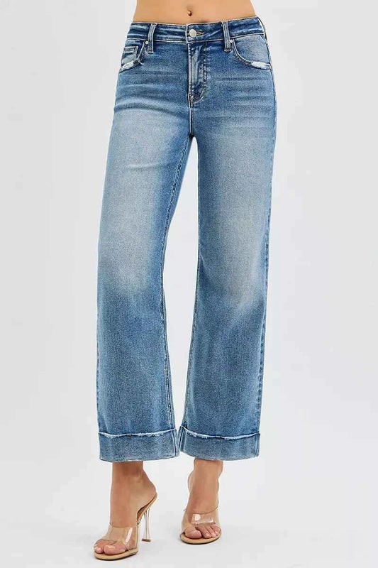 RISEN Full Size Mid Rise Crop Straight Jeans with Taylor Cuffed Plus Size 1398ab4aaffc4bc4bb4d431626c90bb0-Max-Origin