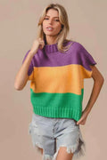 BiBi Mardi Gras Color Block Drop Shoulder Sweater Top MARDI GRAS 13a015a3bc0143e0be9cf5ac87a03361-Max-Origin