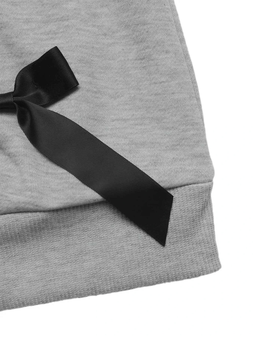 Bow Detail Round Neck Sweatshirt 13a34205e4374e3d94a4da0401630efa-Max-Origin