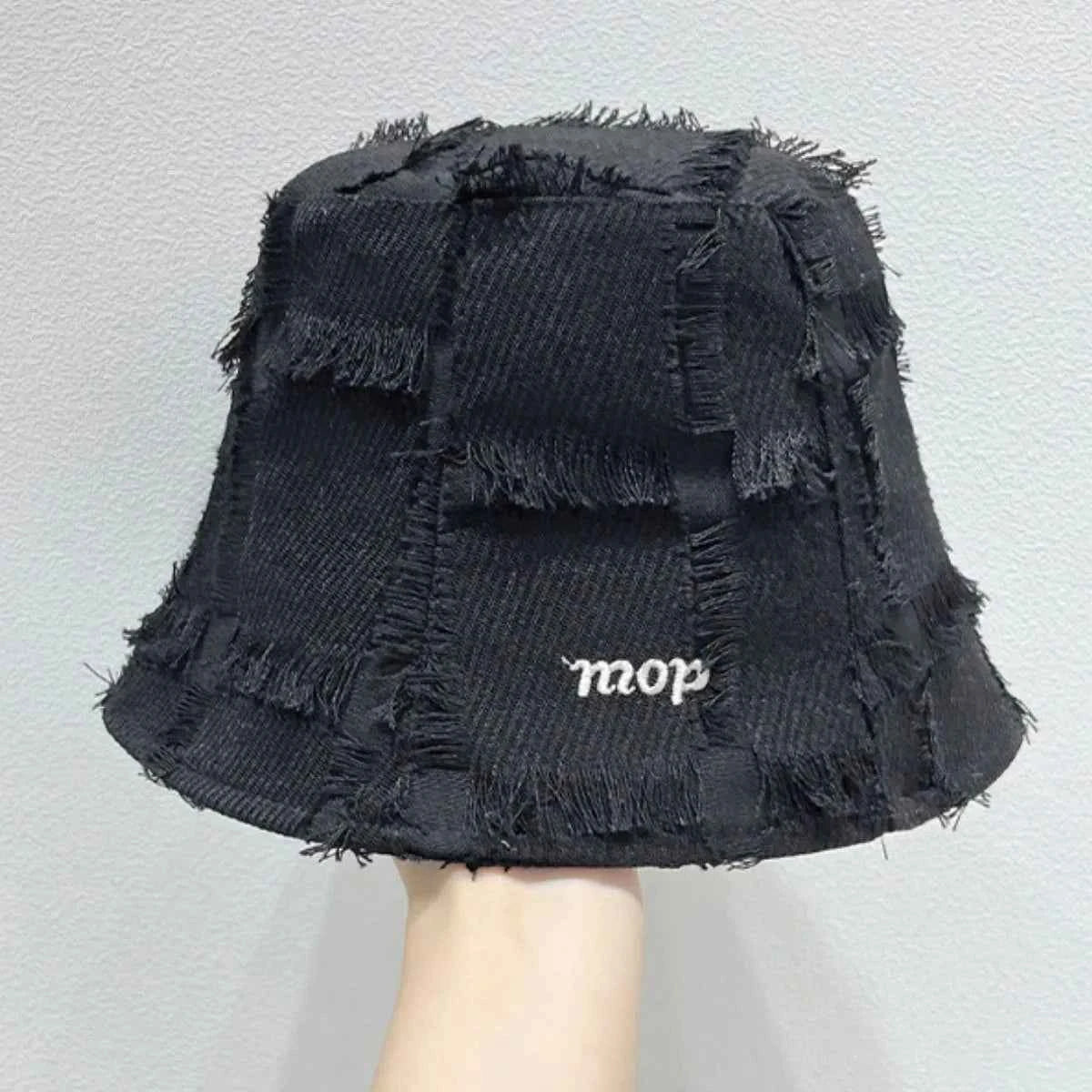 Frayed Edge Bucket Hat Black One Size 13a8bb4d-d166-415b-81f0-cb21661670a7-Max-Origin