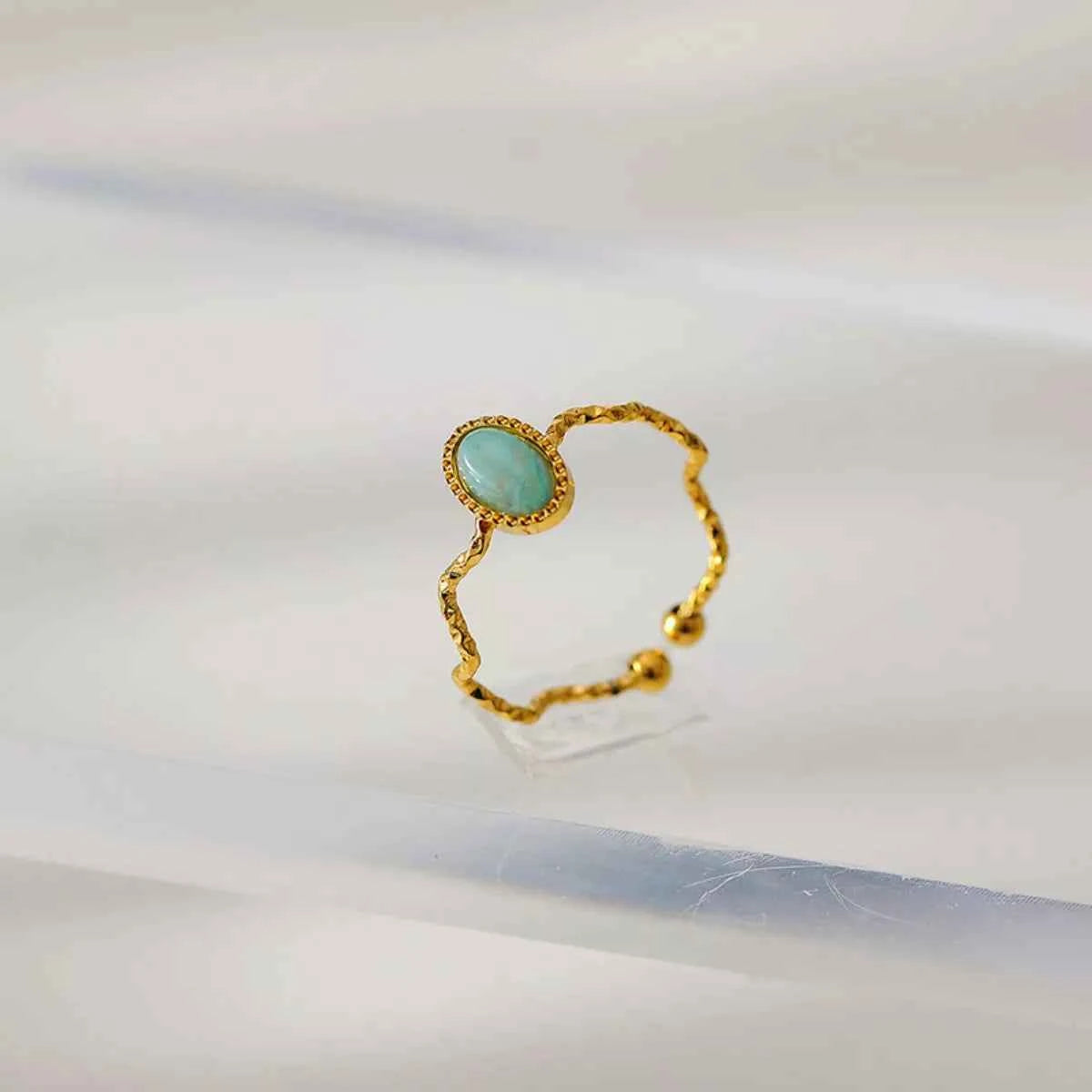 18K Gold-Plated Wave Open Ring Style C One Size 13acb380-a152-4379-b719-86a3874544a8-Max-Origin