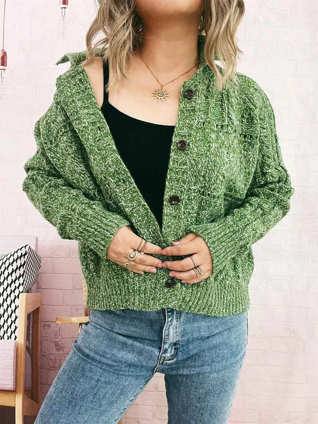 Openwork Cable Knit Button-Up Cardigan 13acd75f11af4a71a0b094d07aa5fe22-Max-Origin