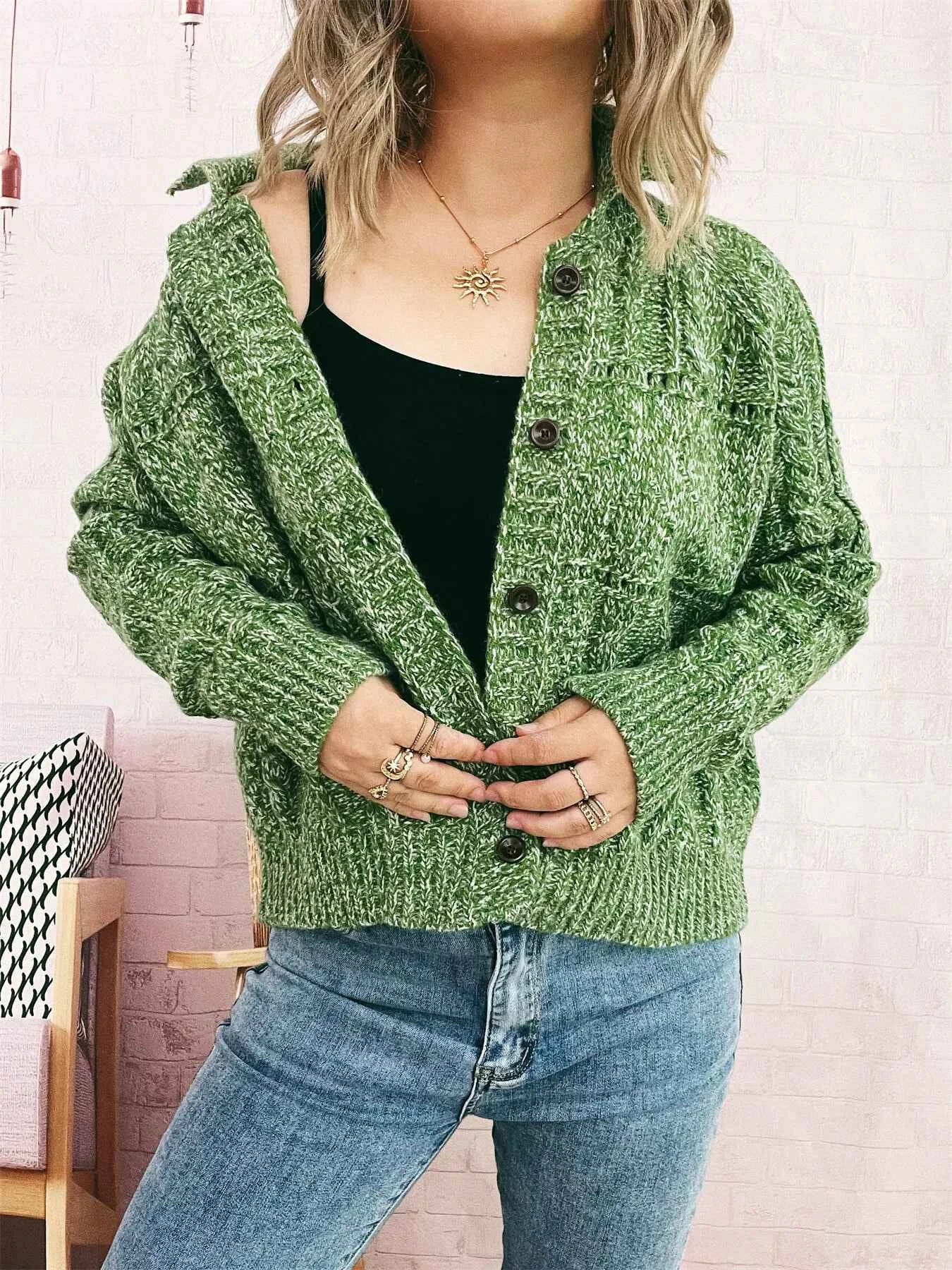 Openwork Cable Knit Button-Up Cardigan 13acd75f11af4a71a0b094d07aa5fe22-Max-Origin