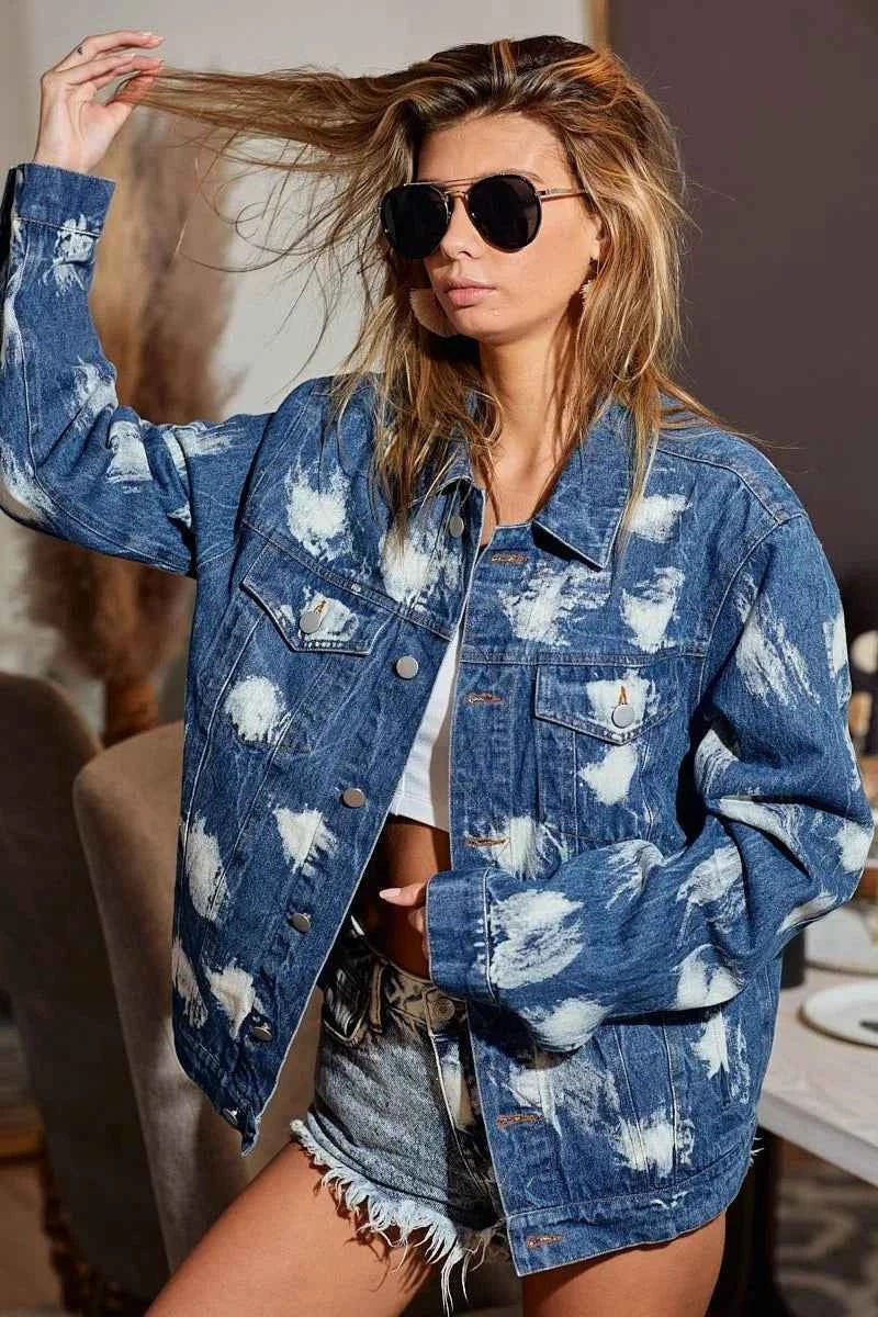 BiBi Washed Tie Dye Denim Jacket 13d1289511d5480e9118840b65cfe3d5-Max-Origin