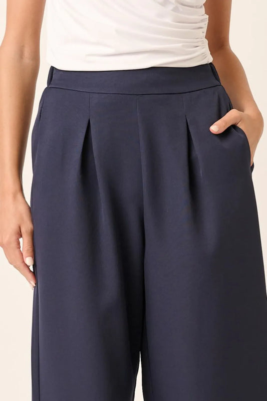 Inverted Pleat Detail Wide Leg Pants 13da4280-6431-4f40-be24-30e986249fa2-Max