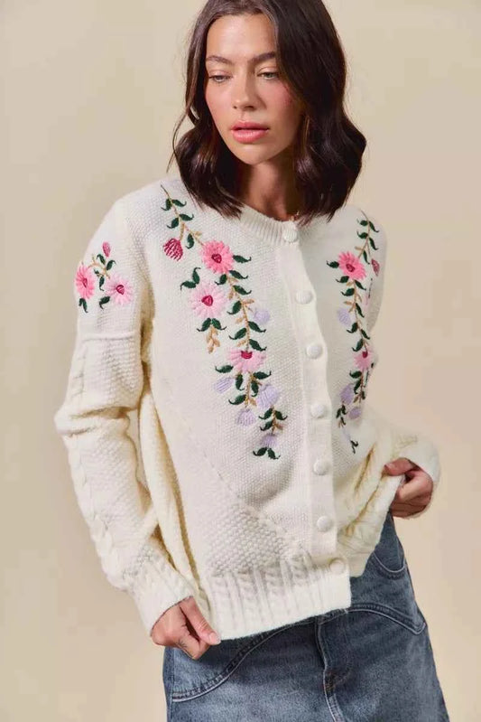 Floral Embroidered Coquette Sweater Cardigan 13dad47c0a40496cb551fecacdfdd542-Max-Origin